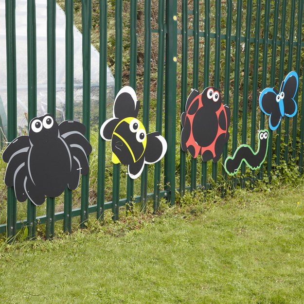 TTS Outdoor Mark Making Chalkboards 5pk Minibeasts
