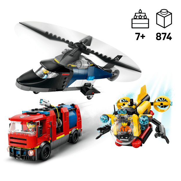 LEGO City Helicopter, Fire Engine & Submarine Remix
