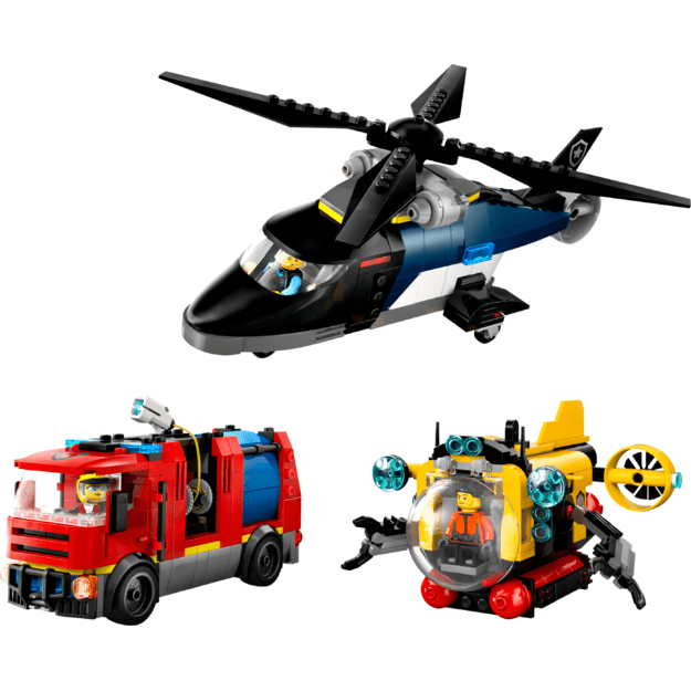 LEGO City Helicopter, Fire Engine & Submarine Remix