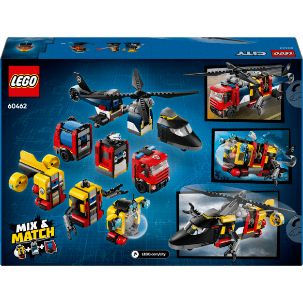 LEGO City Helicopter, Fire Engine & Submarine Remix