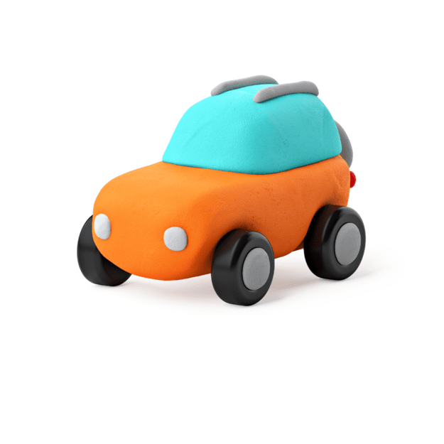 HEY CLAY Modeling Clay Eco Cars with Wheels
