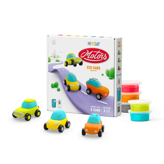 HEY CLAY Modeling Clay Eco Cars with Wheels