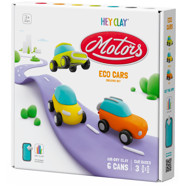 HEY CLAY Modeling Clay Eco Cars with Wheels