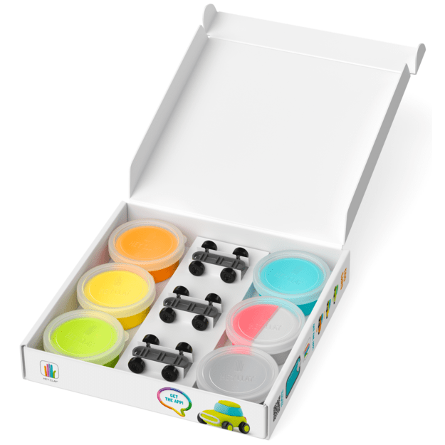 HEY CLAY Modeling Clay Eco Cars with Wheels