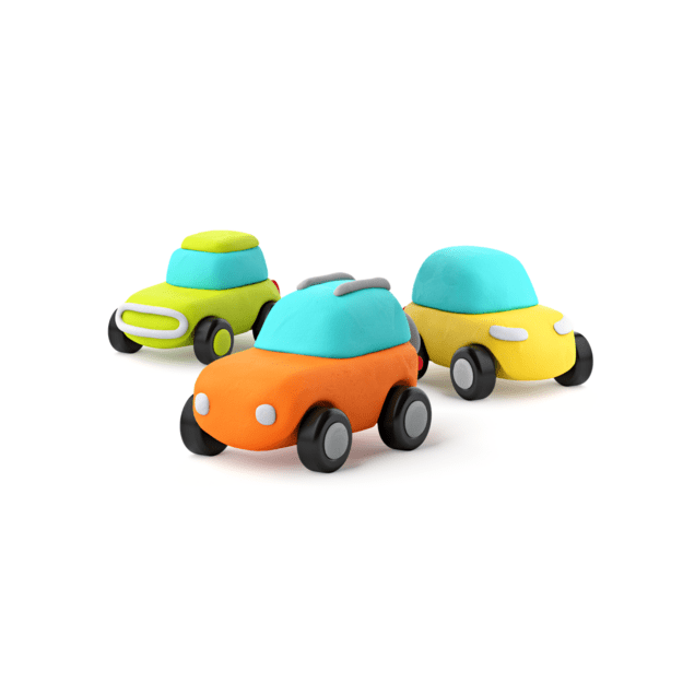 HEY CLAY Modeling Clay Eco Cars with Wheels