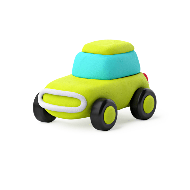HEY CLAY Modeling Clay Eco Cars with Wheels