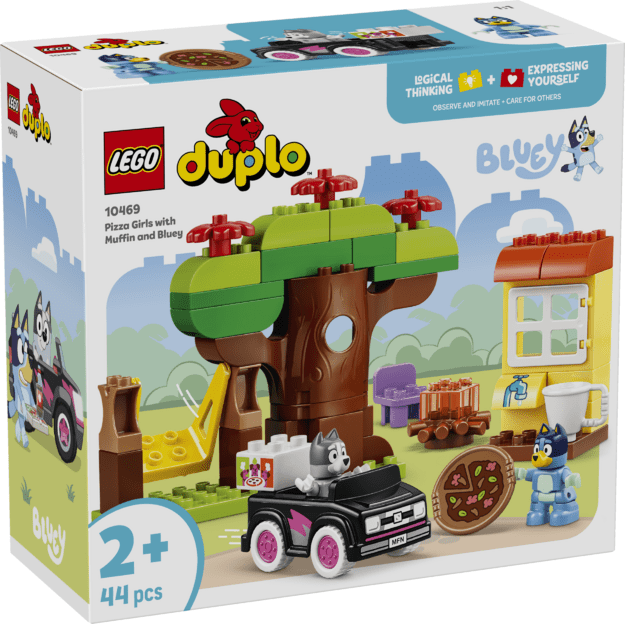 LEGO DUPLO Bluey Pizza Girls with Muffin and Bluey