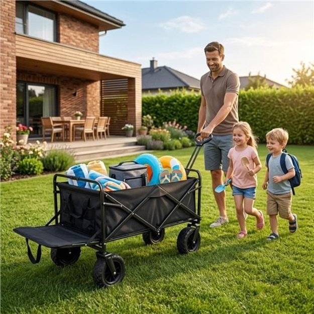 Baby Mix Black Folding Wagon