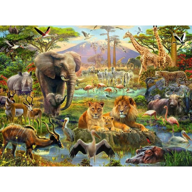 Ravensburger Puzzle 200 pc Animals of the Savanna 
