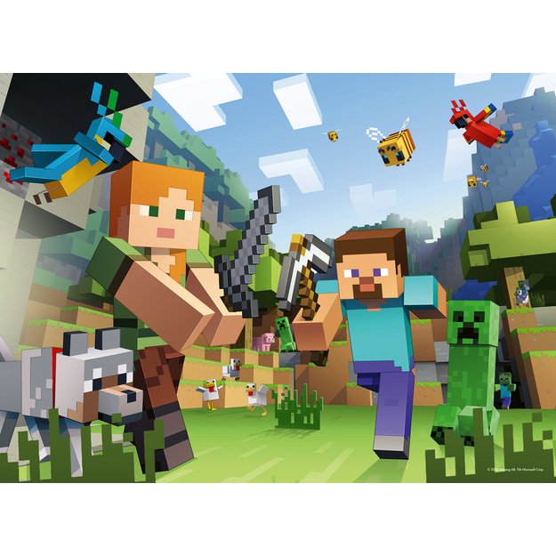 Ravensburger Puzzle 100 Pieces: Minecraft&acute;s Steve And Alex