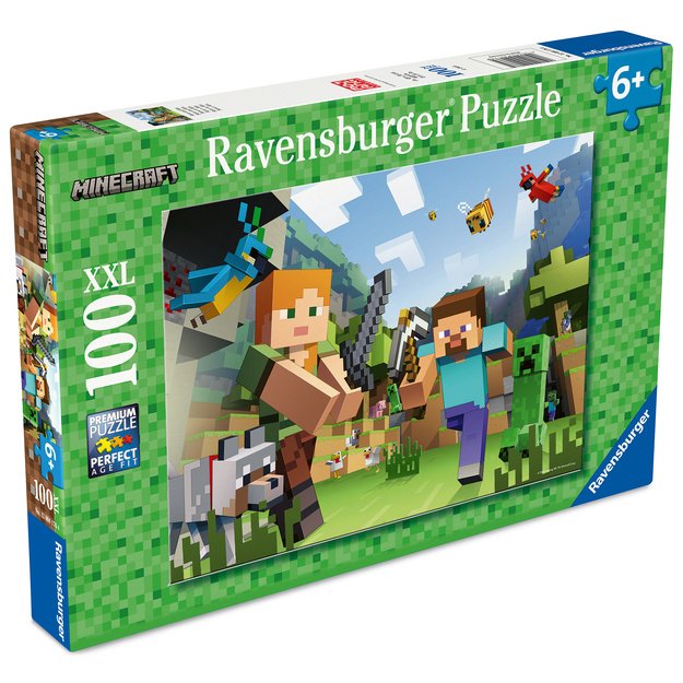 Ravensburger Puzzle 100 Pieces: Minecraft&acute;s Steve And Alex