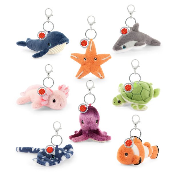 Keel Toys Keeleco Bag Charm: Sealife, 12 cm - 8 designs