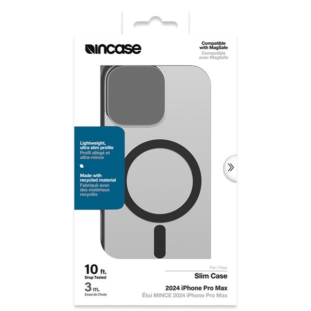 Incase Slim Case MagSafe – dėklas iPhone 16 Pro Max (juodas)