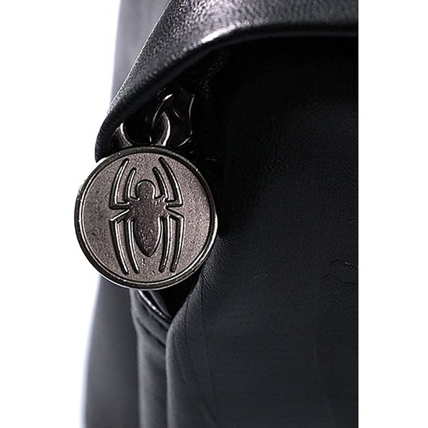 Spiderman – ekologiškos odos mokyklinė kuprinė (juoda) 12