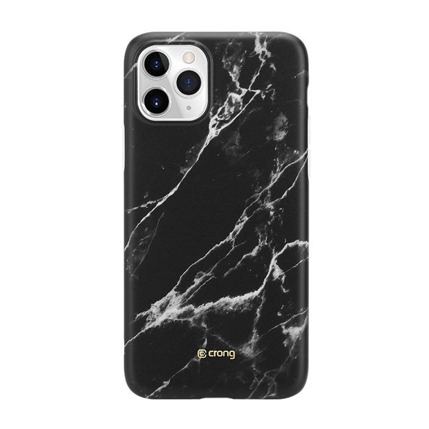 Crong Marble Case – dėklas, skirtas iPhone 11 Pro (juodas)