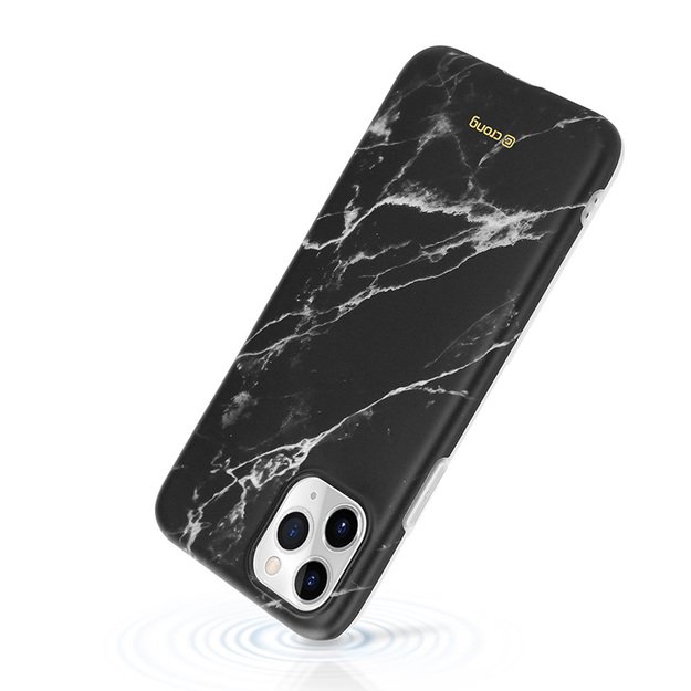 Crong Marble Case – dėklas, skirtas iPhone 11 Pro (juodas)