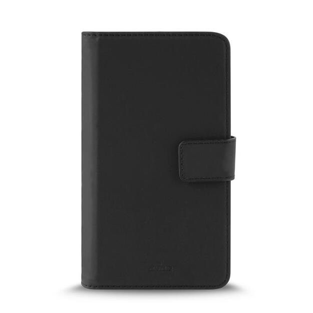 PURO Smart Wallet - Universalus dėklas su laikikliu fotografavimui su kišenėmis kortelėms ir pinigams, XXL dydis (juodas)