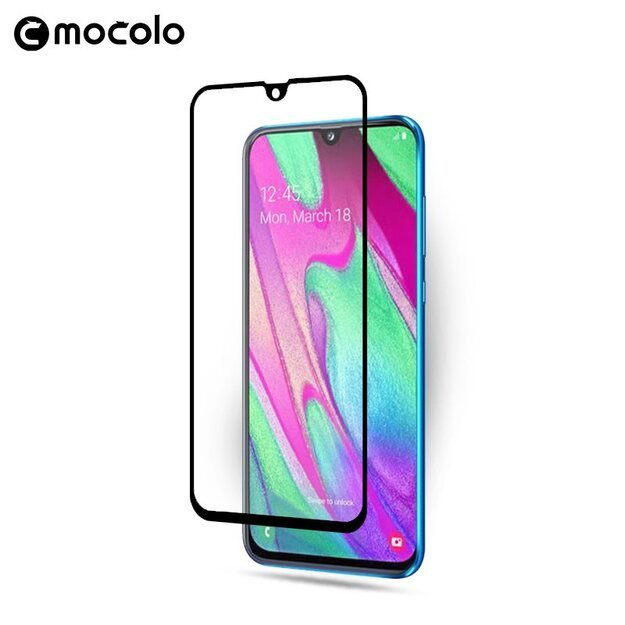 Mocolo 3D 9H Full Glue – viso ekrano apsauga, skirta Samsung Galaxy A40 (juoda) 2