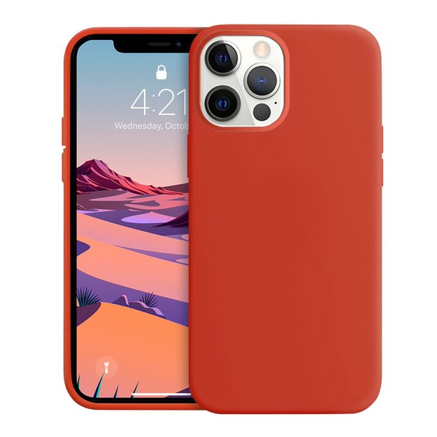 Crong Color Cover – lankstus dėklas, skirtas iPhone 12 Pro Max (raudonas)