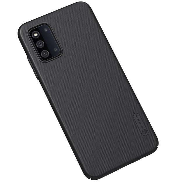 Nillkin Super Frosted Shield – dėklas, skirtas Samsung Galaxy F52 5G (juodas)