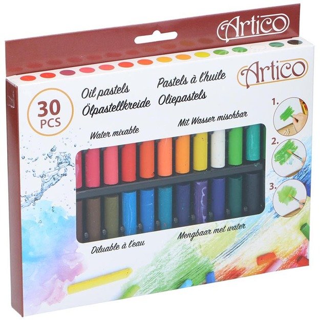 Artico - Aliejinių pastelių rinkinys 30 spalvų 