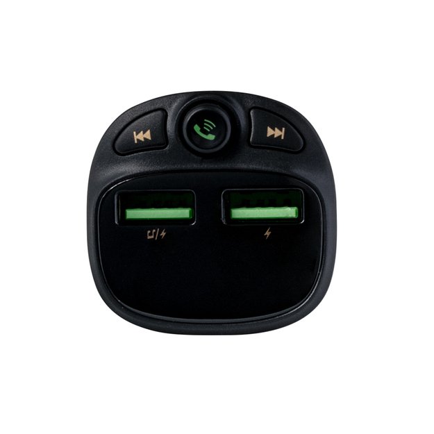 WEKOME WP-C26 – Bluetooth / MicroSD / 2x USB-A FM siųstuvas + 17 W automobilinis įkroviklis (juodas)