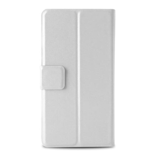 PURO Uniwallet Bi-Color – universalus 360° pasukamas dėklas su kortelių lizdais, XXL dydis (balta)