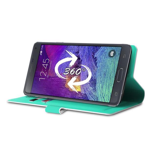 PURO Uniwallet Bi-Color – universalus 360° pasukamas dėklas su kortelių lizdais, XXL dydis (balta)