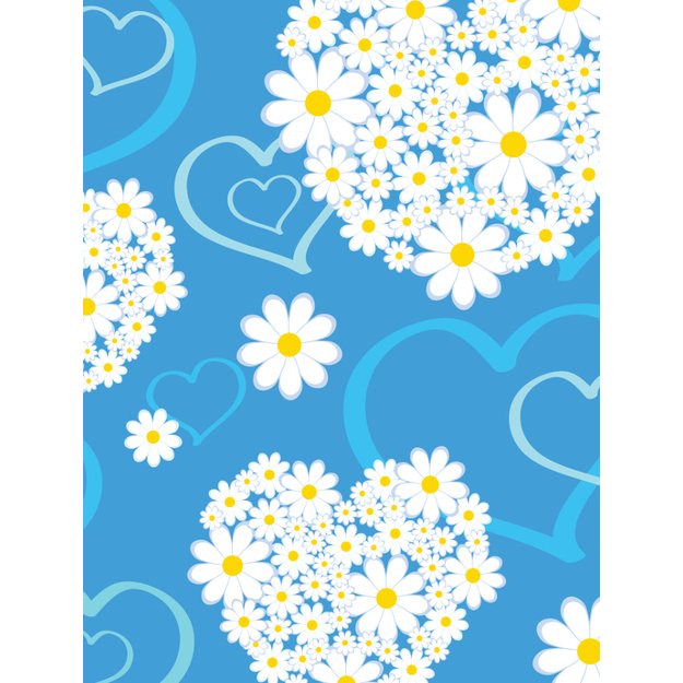 „Nexgen Skins“ su 3D efektu, skirta „iPad 2/3/4“ („Hearts and Daisies 3D“)