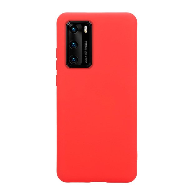 Crong Color Cover – lankstus dėklas, skirtas Huawei P40 (raudonas)