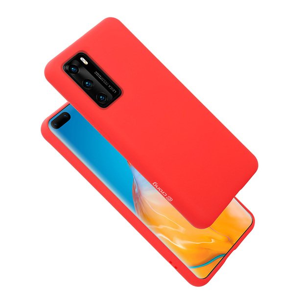 Crong Color Cover – lankstus dėklas, skirtas Huawei P40 (raudonas)