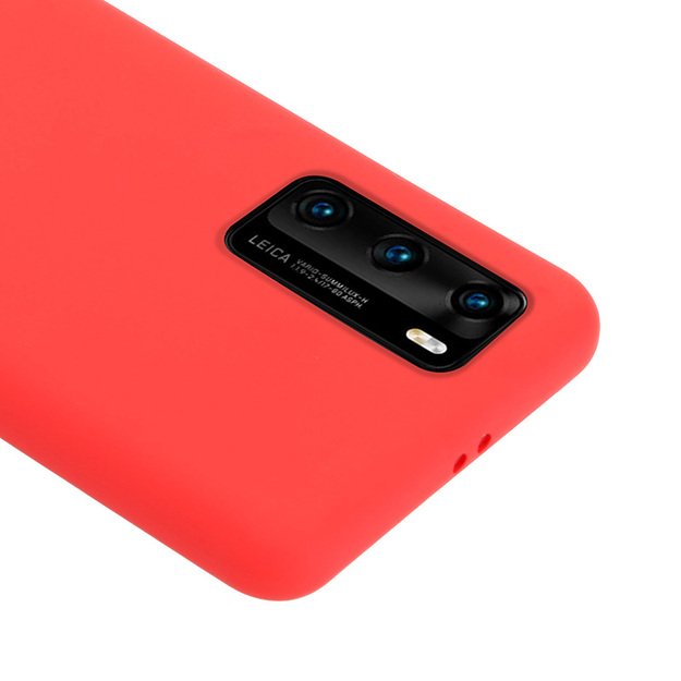 Crong Color Cover – lankstus dėklas, skirtas Huawei P40 (raudonas)