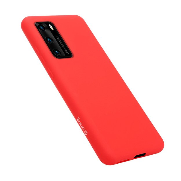 Crong Color Cover – lankstus dėklas, skirtas Huawei P40 (raudonas)