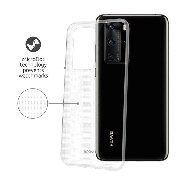 Crong Crystal Slim Cover – apsauginis dėklas, skirtas Huawei P40 (skaidrus)