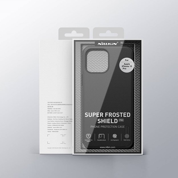 Nillkin Super Frosted Shield Pro – dėklas, skirtas Apple iPhone 13 Pro (mėlynas)