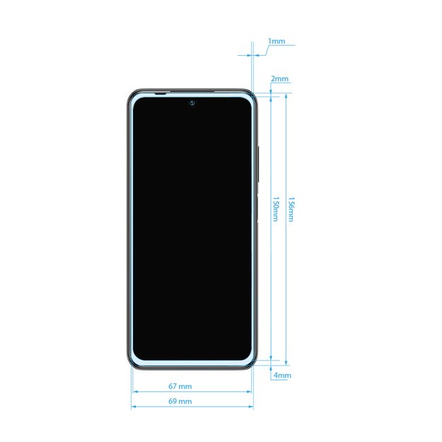 Crong 7D nano lankstus stiklas – pilnai dengianti hibridinė ekrano apsauga 9H Xiaomi Redmi Note 10 5G