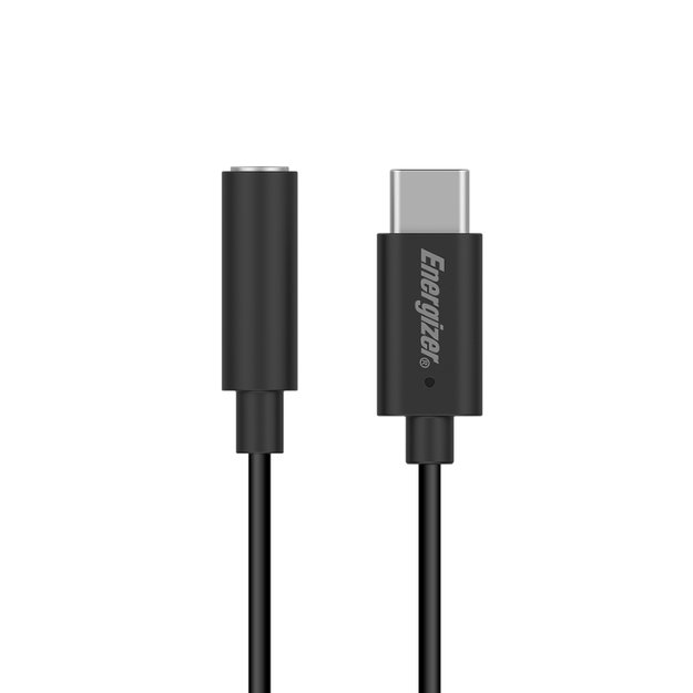 Energizer Ultimate – USB-C iki 3,5 mm lizdo garso adapteris 11 cm (juodas)