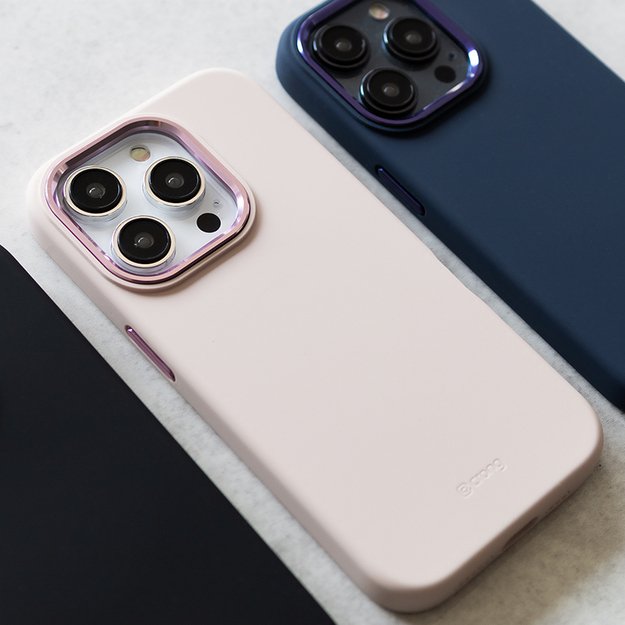 Crong Color Cover LUX Magnetic – dėklas, skirtas iPhone 15 Pro Max MagSafe (tamsiai mėlynas)