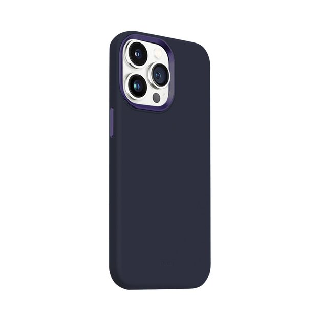 Crong Color Cover LUX Magnetic – dėklas, skirtas iPhone 15 Pro Max MagSafe (tamsiai mėlynas)