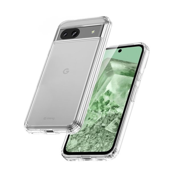 „Crong Crystal Shield“ dangtelis – „Google Pixel 8A“ dėklas (skaidrus)