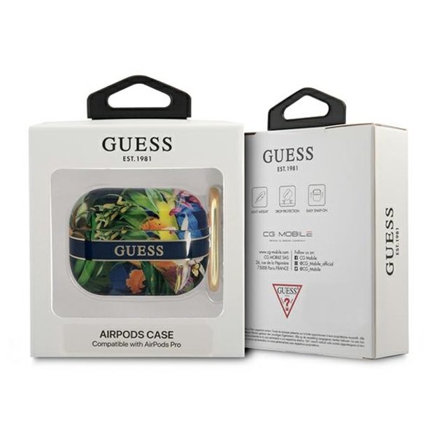 Guess Flower – Airpods Pro dėklas (mėlynas)