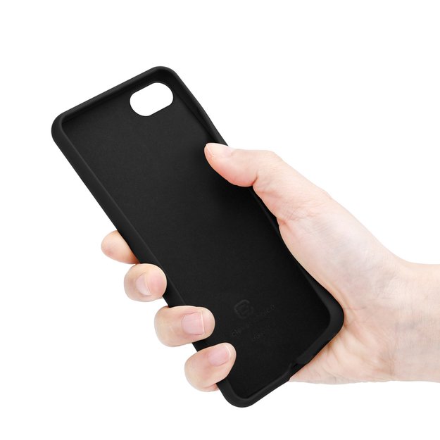 Crong Color Cover – lankstus dangtelis, skirtas iPhone 8/7 (juodas)