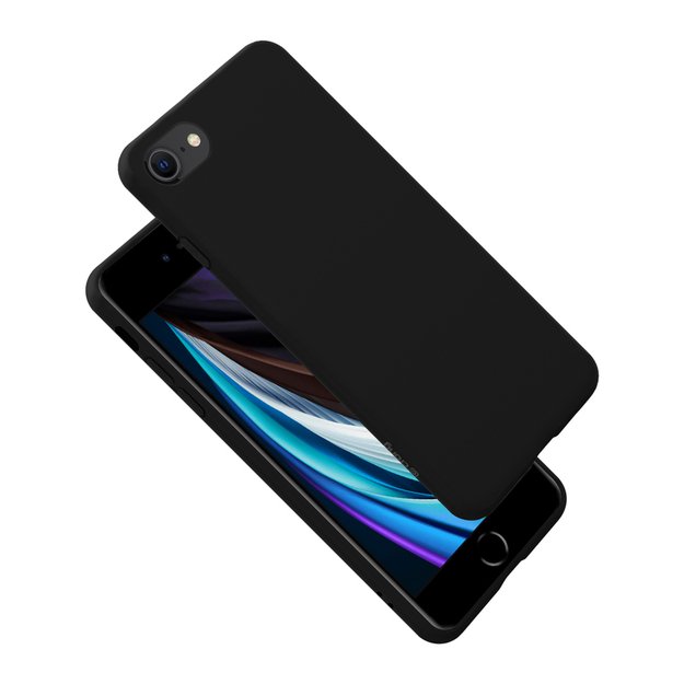 Crong Color Cover – lankstus dangtelis, skirtas iPhone 8/7 (juodas)
