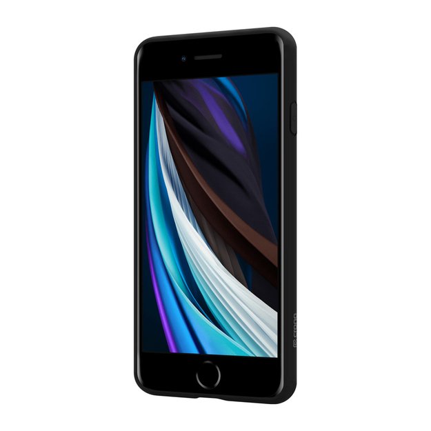 Crong Color Cover – lankstus dangtelis, skirtas iPhone 8/7 (juodas)