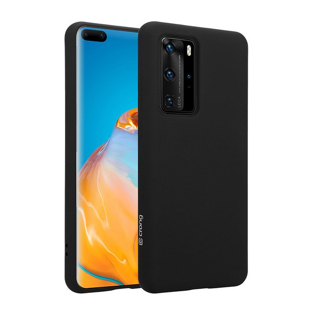 Crong Color Cover – lankstus dėklas, skirtas Huawei P40 Pro (juodas)