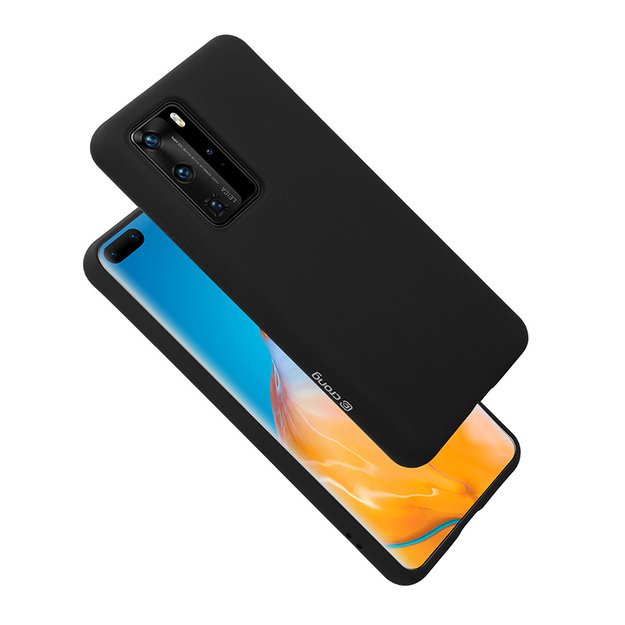 Crong Color Cover – lankstus dėklas, skirtas Huawei P40 Pro (juodas)