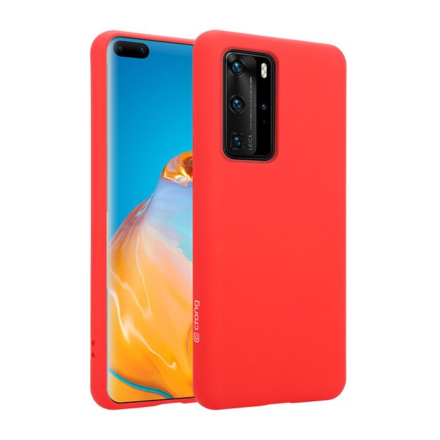 Crong Color Cover – lankstus dėklas, skirtas Huawei P40 Pro (raudonas)