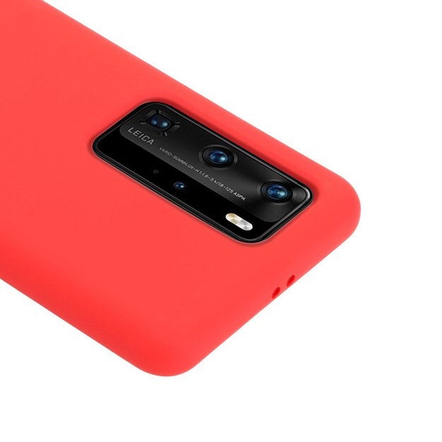 Crong Color Cover – lankstus dėklas, skirtas Huawei P40 Pro (raudonas)