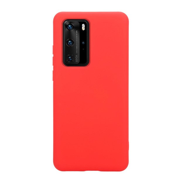 Crong Color Cover – lankstus dėklas, skirtas Huawei P40 Pro (raudonas)