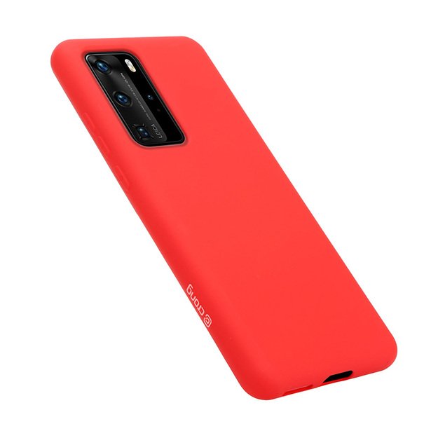 Crong Color Cover – lankstus dėklas, skirtas Huawei P40 Pro (raudonas)